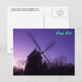 Cape Cod Windmill in Twilight Postkarte (Vorne/Hinten)