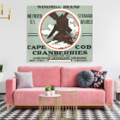 Cape Cod Windmill Marke Cranberry Label Leinwanddruck (Insitu (Wohnzimmer))