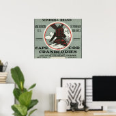 Cape Cod Windmill Marke Cranberry Label Poster (Heimbüro)