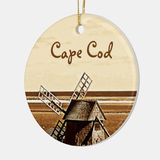 Cape Cod-Windmühlen-Verzierung Keramikornament (Links)