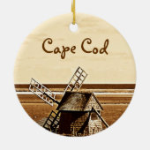 Cape Cod-Windmühlen-Verzierung Keramikornament (Hinten)