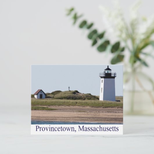 Cape Cod Wood End Lighthouse Provinz MA Postkarte (Stehend Vorderseite)