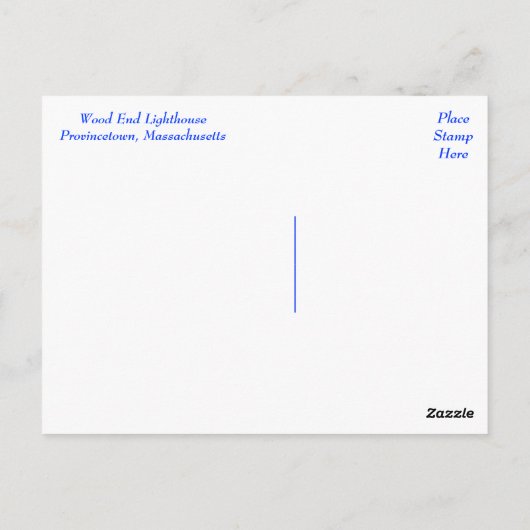 Cape Cod Wood End Lighthouse Provinz MA Postkarte (Rückseite)