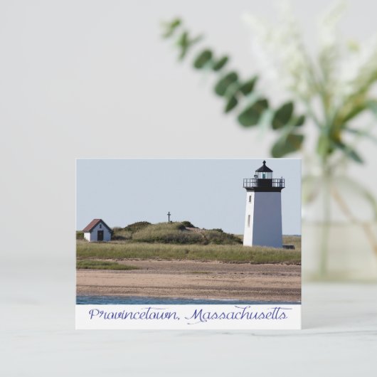 Cape Cod Wood End Lighthouse Provinz MA Postkarte (Stehend Vorderseite)