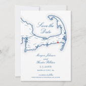 Cape Cod Wychmere Beach Club Wedding Save The Date (Vorderseite)