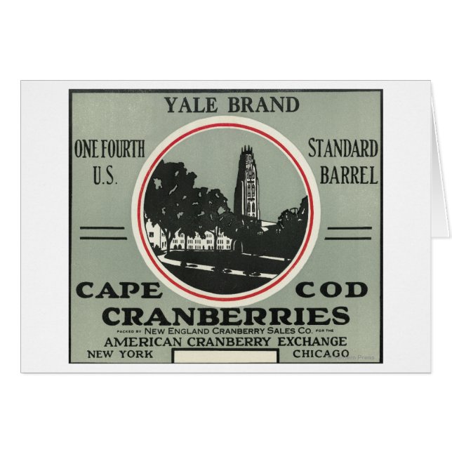 Cape Cod Yale Marke Cranberry Label (Vorderseite (Horizontal))