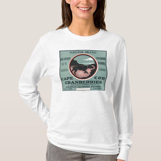 Cape Cod-Zeiger-Marken-Moosbeeraufkleber T-Shirt (Vorderseite)
