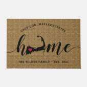 Cape Cod Zuhause Town Personalisiert Fußmatte (Vorderseite)