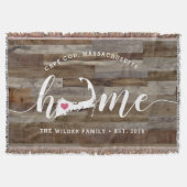 Cape Cod Zuhause Town Personalisierter Holzschau Decke (Vorderseite)