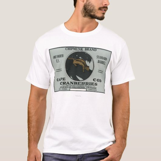 Cape Codchipmunk-Marken-Moosbeeraufkleber T-Shirt (Vorderseite)