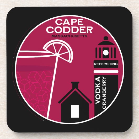 Cape Codder Cocktail Getränkeuntersetzer (Vorderseite)