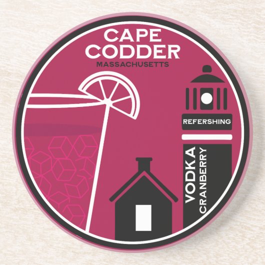 Cape Codder Cocktail Getränkeuntersetzer (Vorne)