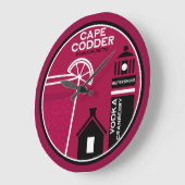 Cape Codder Cocktail Große Wanduhr (Winkel)