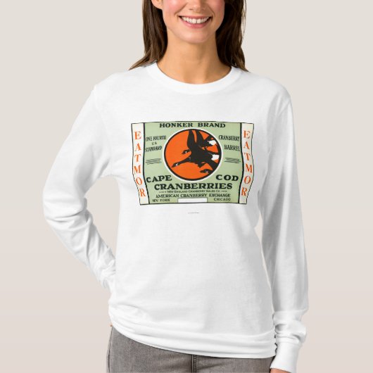 Cape CodHonker Eatmor Moosbeermarken-Aufkleber T-Shirt (Vorderseite)