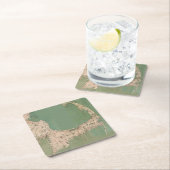 CAPE- CODkarten-GETRÄNK-UNTERSETZER Rechteckiger Pappuntersetzer (Vor Ort)