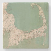 Cape- Codkarten-Stein-Untersetzer Steinuntersetzer (Vorderseite)