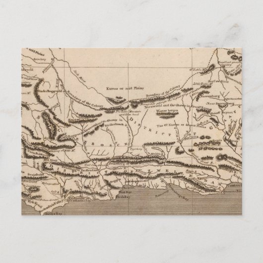 Cape Colony Map von Arrowsmith Postkarte (Vorderseite)