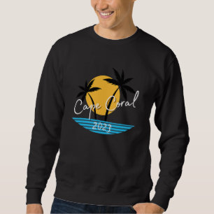 Cape Coral 2023 Strand Palmenbaum Urlaubsreise Mat Sweatshirt