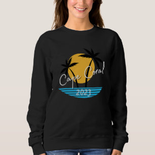Cape Coral 2023 Strand Palmenbaum Urlaubsreise Mat Sweatshirt