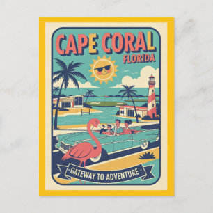 Cape Coral FL Retro 1950er Jahre Reiseziel Postkarte