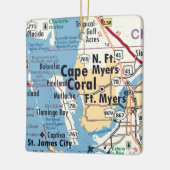 Cape Coral Florida Karte Keramikornament (Links)