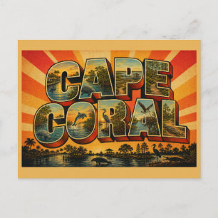 Cape Coral Florida Mangrovenkanäle Wildlife Art Postkarte