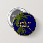 Cape Coral Florida Palme Button/Laptop Button (Vorne & Hinten)