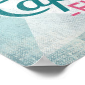 Cape Coral Florida Pink Flamingo Retro Poster (Ecke)