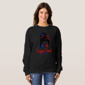 Cape Coral Florida Retro Zerzauster Dutt Sweatshirt (Vorne ganz)