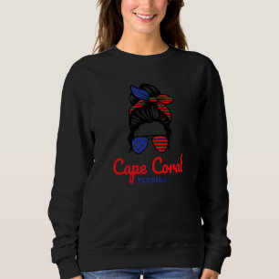 Cape Coral Florida Retro Zerzauster Dutt Sweatshirt