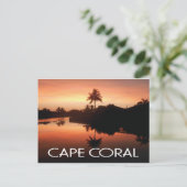 Cape Coral Florida Sunset Postkarte (Stehend Vorderseite)