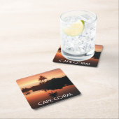 Cape Coral Florida Sunset Rechteckiger Pappuntersetzer (Vor Ort)