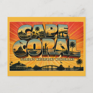 Cape Coral Florida Waterfront-Wunderland Postkarte
