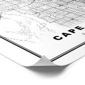 Cape Coral Map Poster (Ecke)