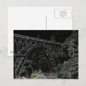 Cape Creek Bridge, Oregon Art Postkarte (Vorne/Hinten)