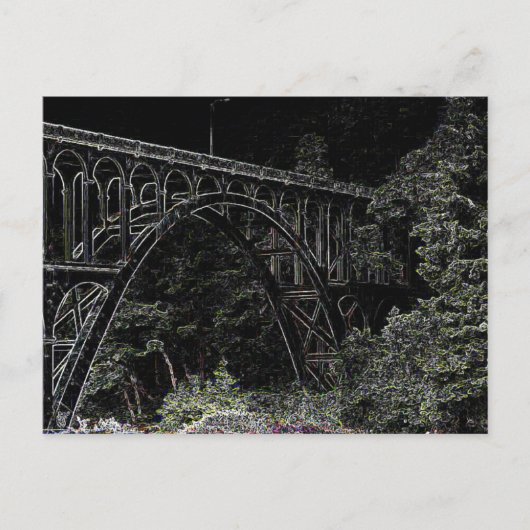 Cape Creek Bridge, Oregon Art Postkarte (Vorderseite)