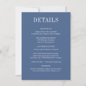CAPE CSB Coastal Blue Wedding Details Card Einladung (Vorderseite)