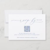 CAPE CSB Minimalistischer Hochzeitcode QR RSVP Karte (Vorderseite)
