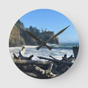 Cape Disappointment Lighthouse, Washington Runde Wanduhr