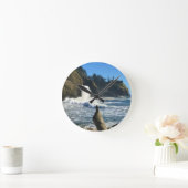 Cape Disappointment Lighthouse, Washington Runde Wanduhr (Zuhause)