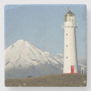 Cape Egmont Leuchtturm und Mt Taranaki / Mt Steinuntersetzer