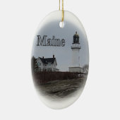 Cape Elizabeth Lighthouse Keramik Ornament (Rechts)