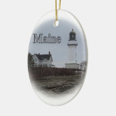 Cape Elizabeth Lighthouse Keramik Ornament (Links)