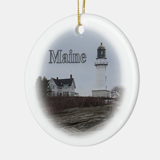 Cape Elizabeth Lighthouse Keramikornament (Links)