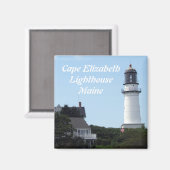 Cape Elizabeth Lighthouse Magnet (Vorderseite/Rückseite)