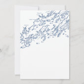 Cape Elizabeth Maine Elegant Navy Map Wedding Einladung (Rückseite)