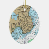 Cape Elizabeth ME Chart Keramik Ornament (Rechts)