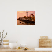 Cape Elizabeth | Scheinwerfer für Portland | Maine Poster (Küche)