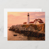 Cape Elizabeth | Scheinwerfer für Portland | Maine Postkarte (Vorne/Hinten)