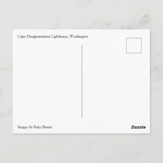 Cape Enttäuschung Lighthouse, WA Postkarte (Rückseite)
